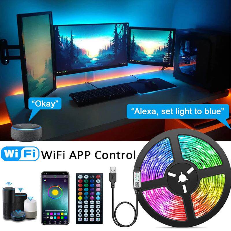 5v低压灯带5050wifi智能led灯带套装rgb音乐灯带USB语音蓝牙控制