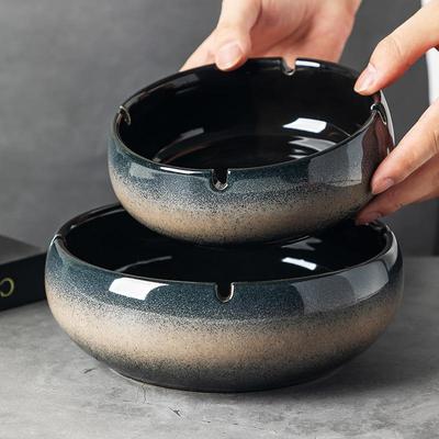 创意烟灰缸大号中式复古商用防飞灰陶瓷烟缸酒店办公室烟灰缸