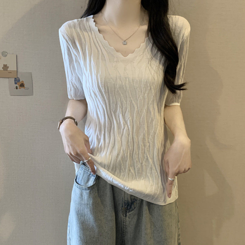 实拍胖妹妹夏装大码女装短袖T恤大码内搭