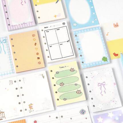 NOTE FOR M5活页内芯插袋套装 日月周计划笔记本学生日记本替换芯