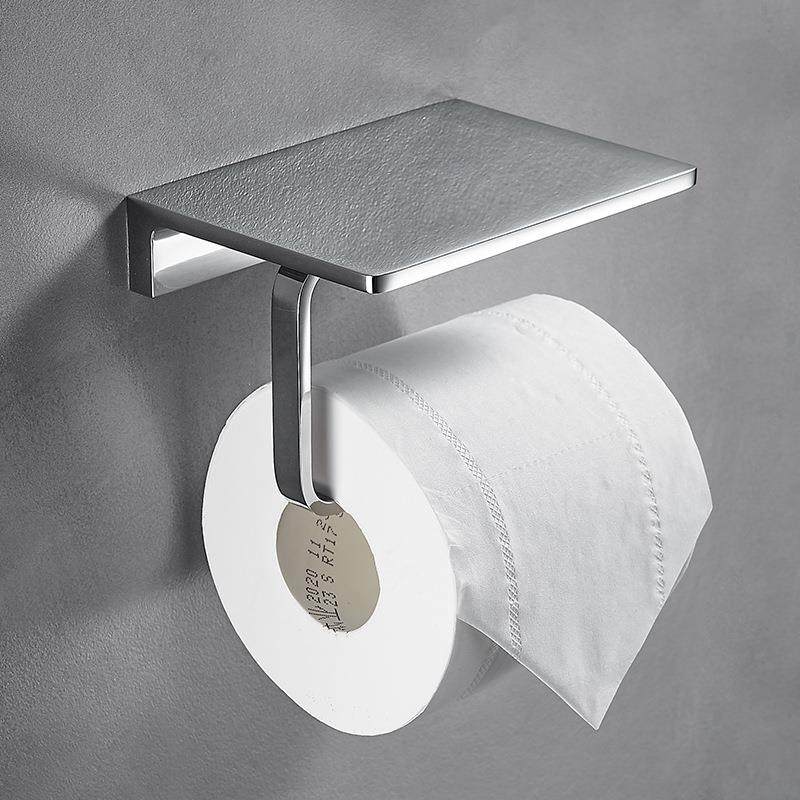 卷纸架全铜卫生间放手机纸巾架浴室置物架厕所手纸盒手纸架厕纸架