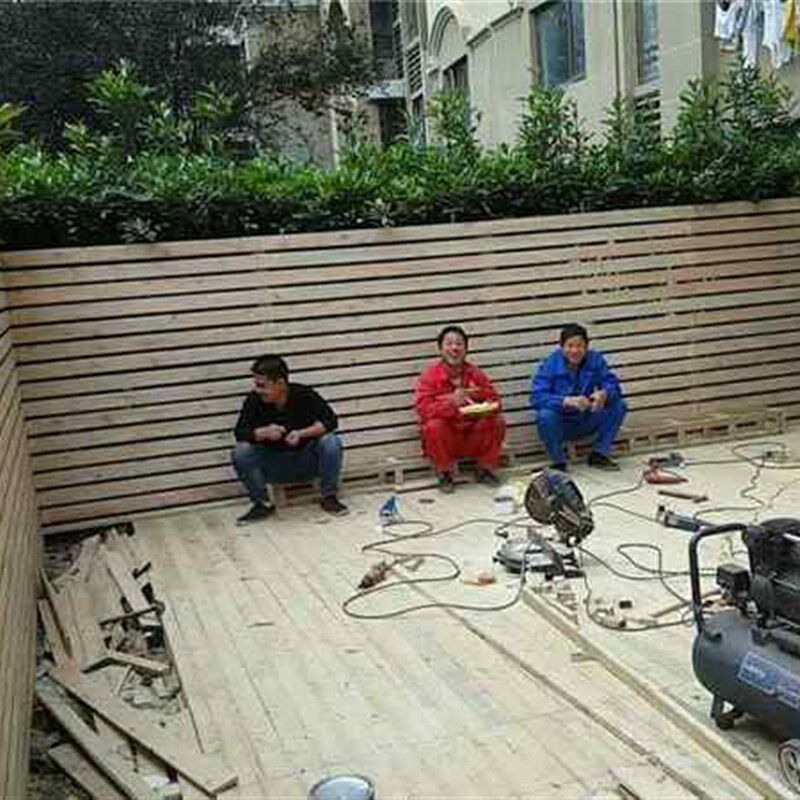 极速南京户外碳化木地板栅栏网格护栏花箱防腐木葡萄架木板防腐木