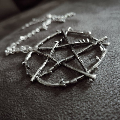 Gothic Pentagram Necklace Grunge Pentacle Wicca Punk Pentagr