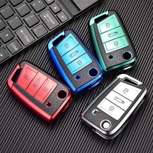 好货2022 New Soft TPU Car Key Case ver For Volkswagen VW Gol