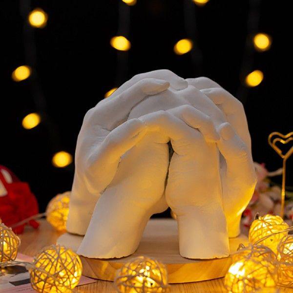 Hands Casting Kit DIY Plaster Statue Molding Hand Holding