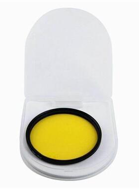 圆形全黄色滤镜30/46/49/52/558/62/77 82mm单反黑白胶片摄