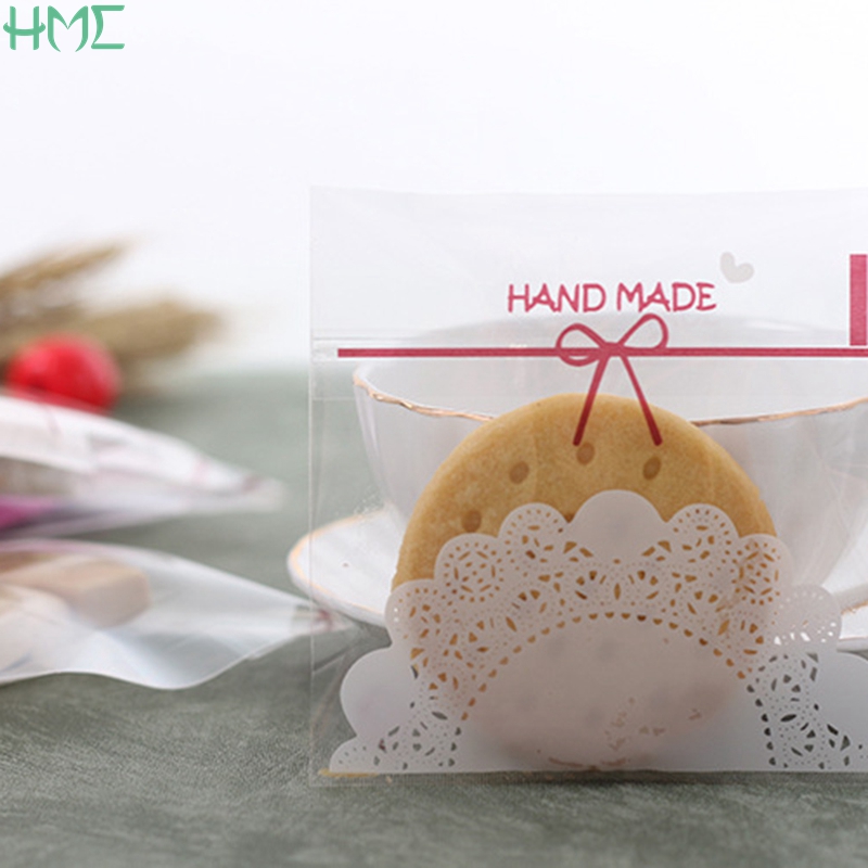 100Pcs/lot 7x7cm 10x10cm Cute Lace Bow Print Self-adhesive G