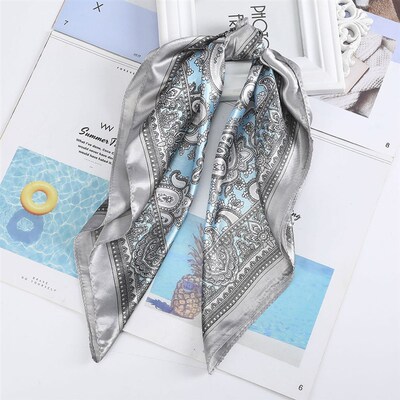 Haimeikang 60*60cm Square Silk Scarf Women Headband Fashion
