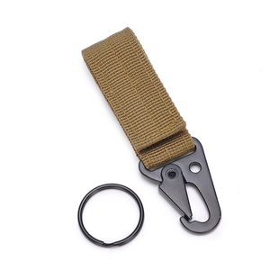 Outdoor Tactical Carabiner keychain Nylon Webbing Buckle Mul