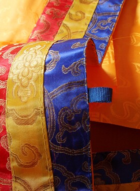 好货黄色4.8米围帘/藏式花纹布料帷幔墙围墙裙桌围挂帘/藏传藏式/