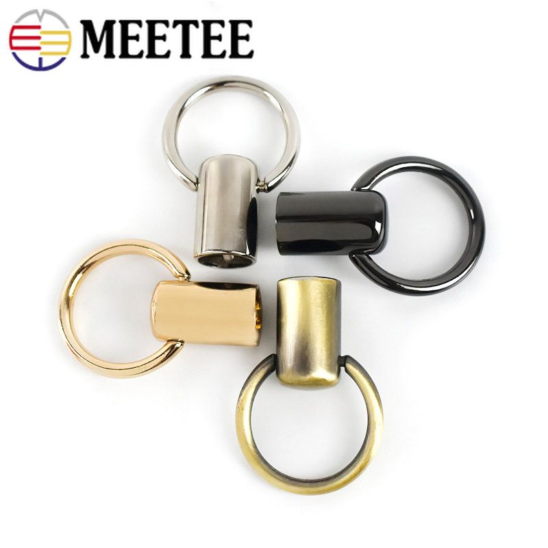 新品5Pcs Meetee Metal O Ring Buckles Screw Swivel Clasp Keyc