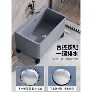 A8L拖把池家用阳台可移动洗拖布池地盆卫生间落地墩布池水槽塑料