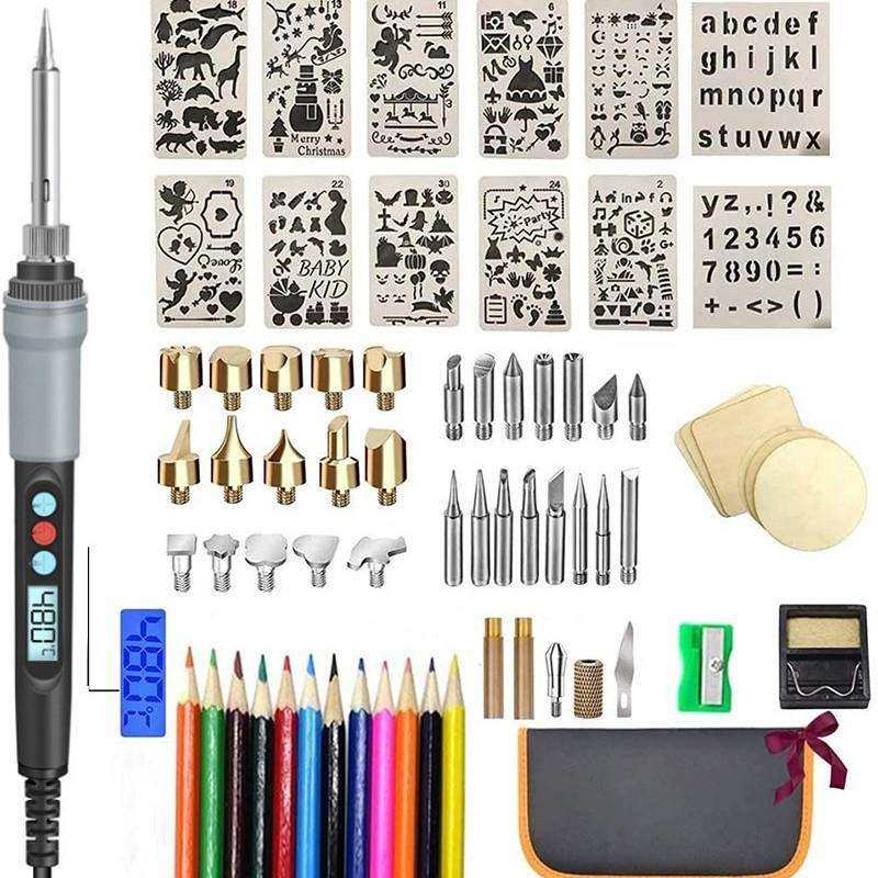 厂家直销烙画工具雕刻烙画笔木材燃烧套件 可调温烙画套装75件套,鲜花速递/花卉仿真/绿植园艺,割草机/草坪机,淘宝优惠券,粉丝福利购,淘宝优惠卷