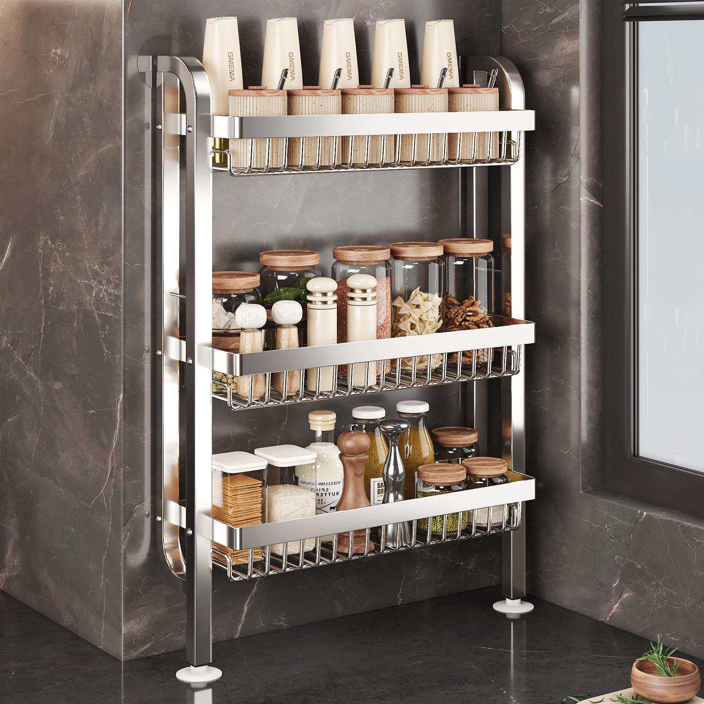 304不锈钢厨房调料置物架壁挂极窄靠墙家用窄边调味料品罐收纳盒,鲜花速递/花卉仿真/绿植园艺,割草机/草坪机,淘宝优惠券,粉丝福利购,淘宝优惠卷