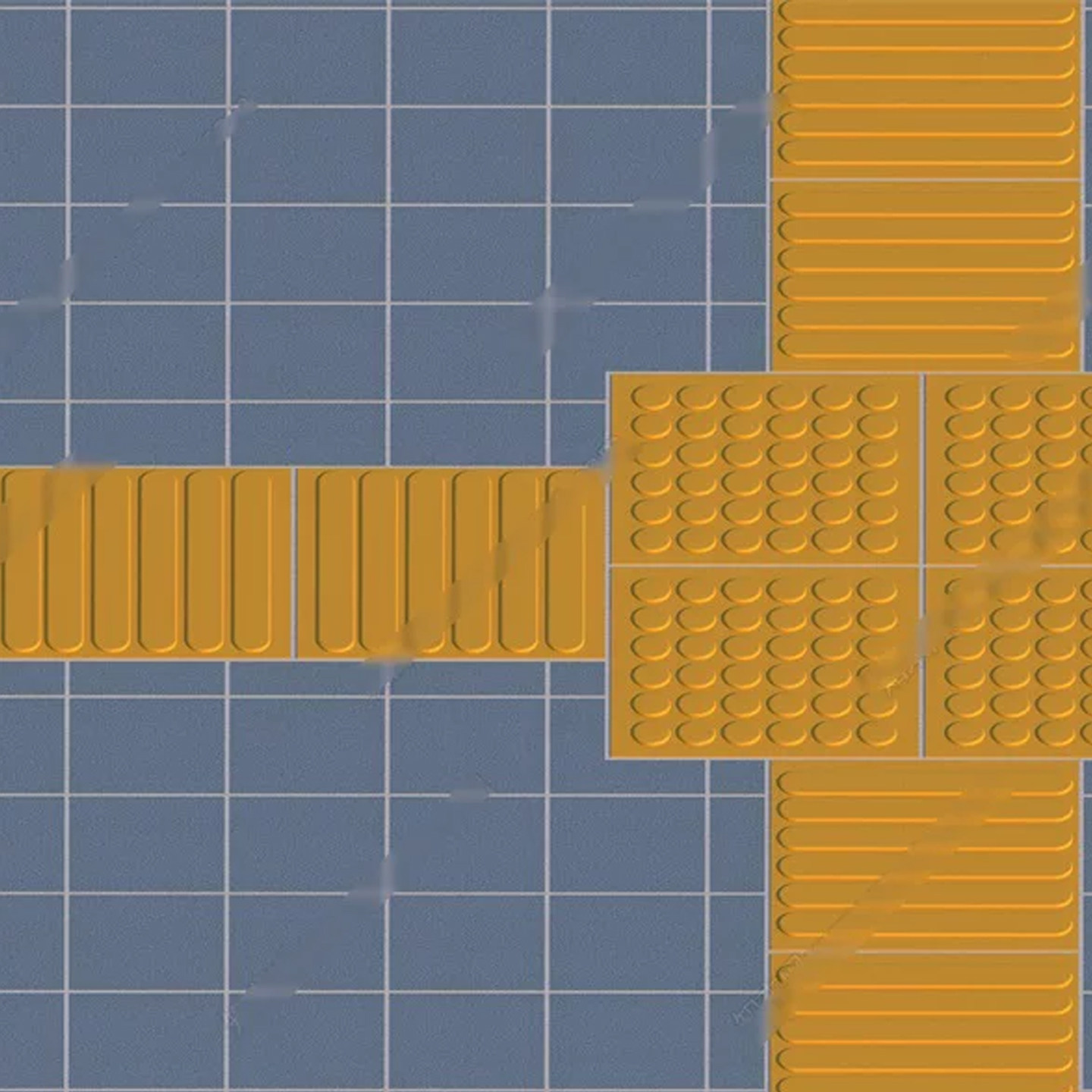 2款blender盲道导盲路线盲道砖线3Dmax盲人行走路线3D模型犀牛SU图片