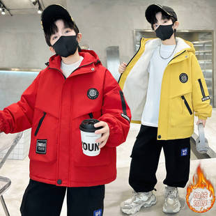 儿童加棉户外加厚冲锋衣软壳2026春秋男童防风加绒三防外套中大童