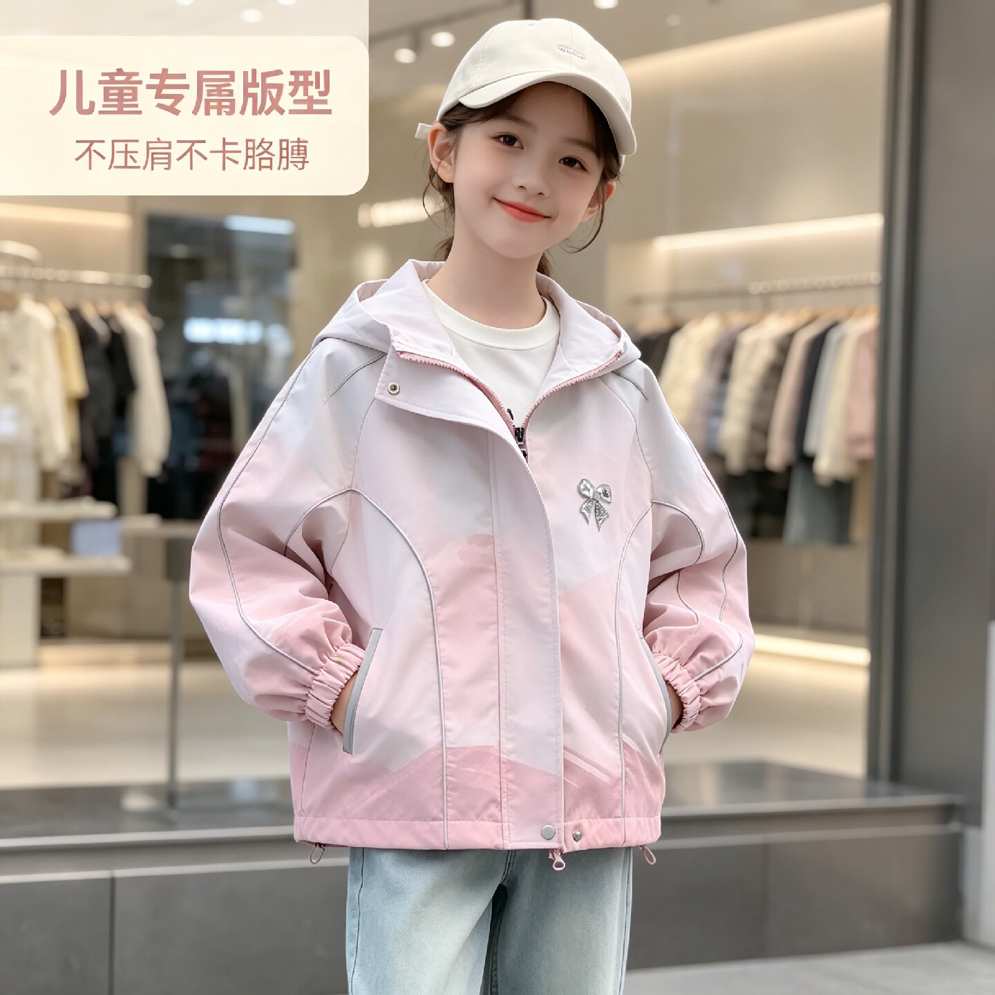 女童秋装新款冲锋衣夹克洋气初秋