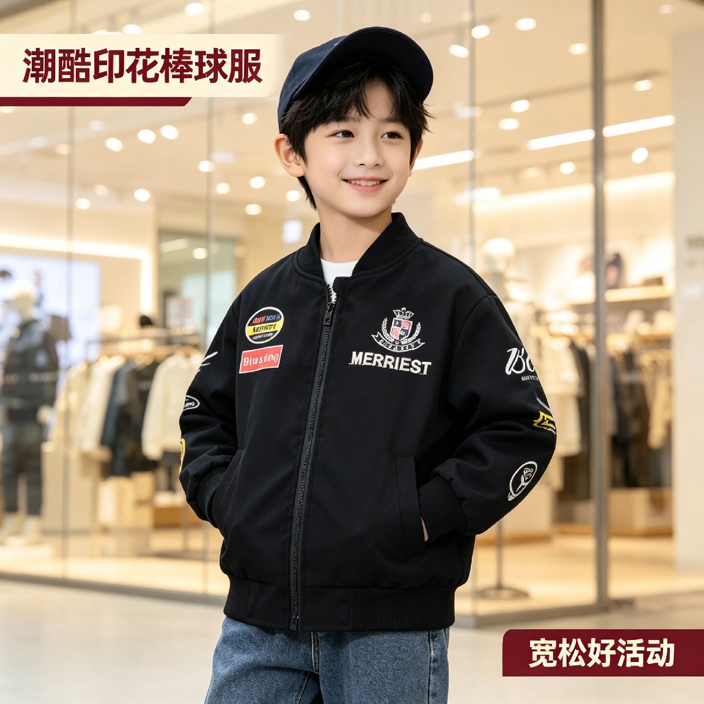 男童春季韩版棒球服夹克