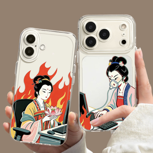 暴躁打工人古风女子防摔软壳