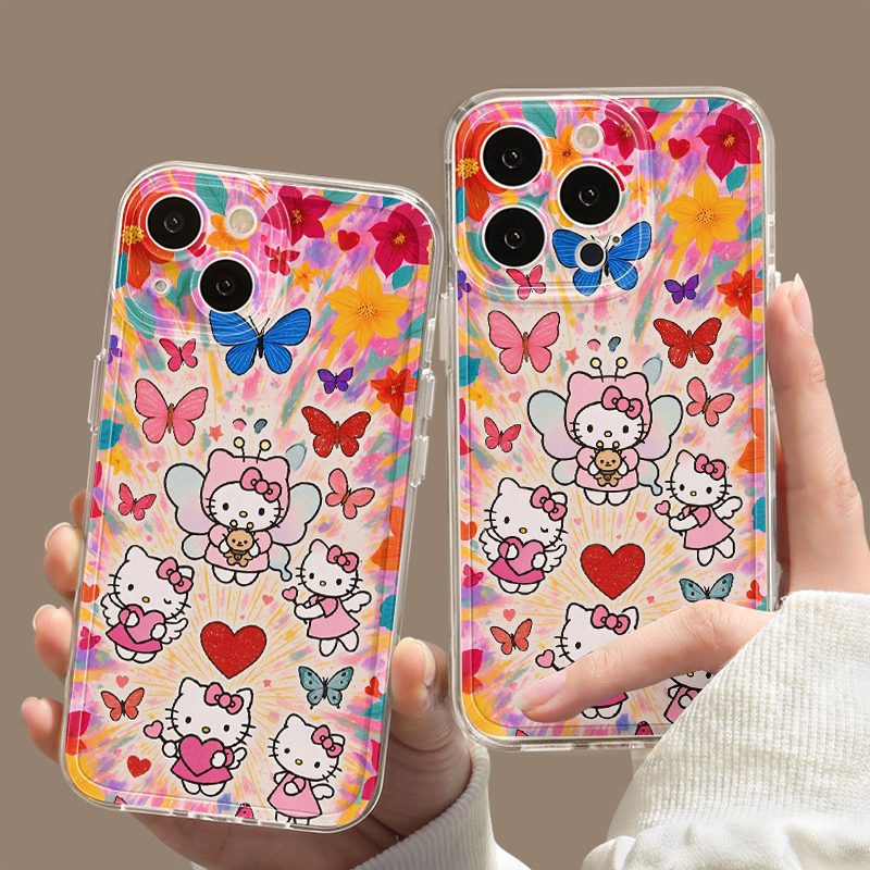 Hellokitty爱心蝴蝶防摔软壳