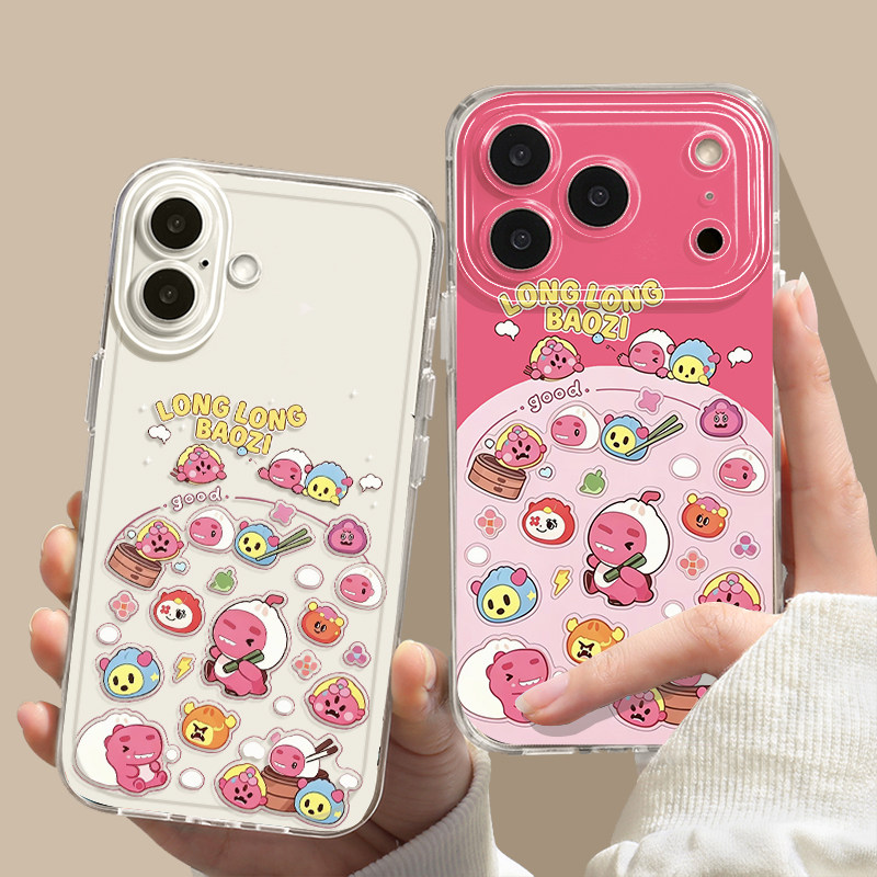 小笼包手机壳苹果17ProMax适用iPhone16华为pura90小米15可爱vivo素龙oppo汪苏泷mate80荣耀600红米k90应援14