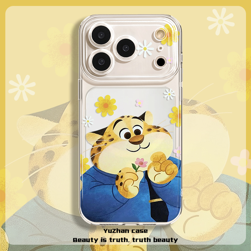 豹警官卡通可爱防摔软壳