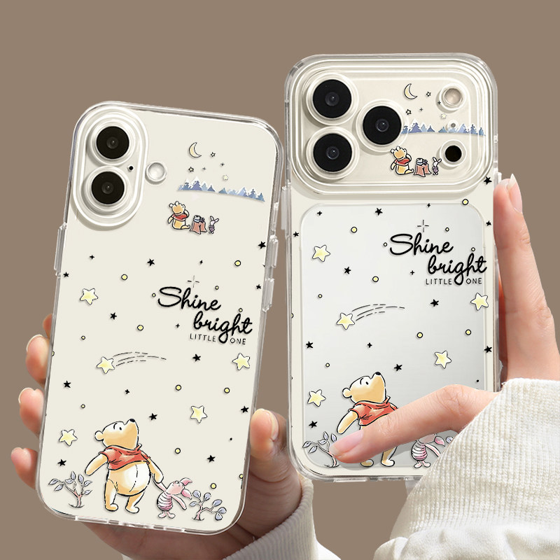 小熊维尼适用苹果17ProMax手机壳iPhone16Pro维尼熊15Plus可爱14卡通13周边air新款12透明11外壳全包女款女生