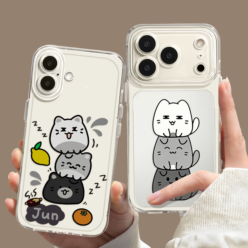 文俊辉猫咪明星周边防摔软壳