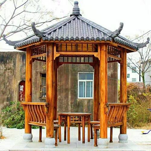 户外仿古六角定制凉亭庭