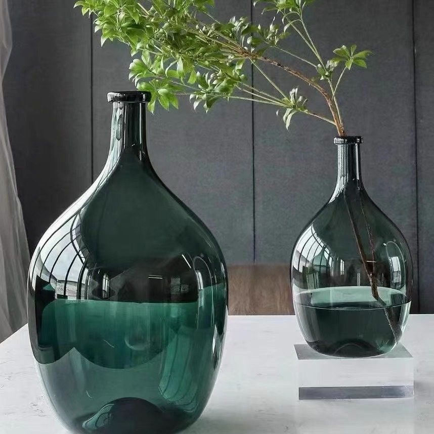 北欧轻奢创意简约大肚玻璃花瓶玻璃摆件透明客厅插花干花装饰摆件,电子元器件市场,电线扎带/束线带,淘宝优惠券,粉丝福利购,淘宝优惠卷