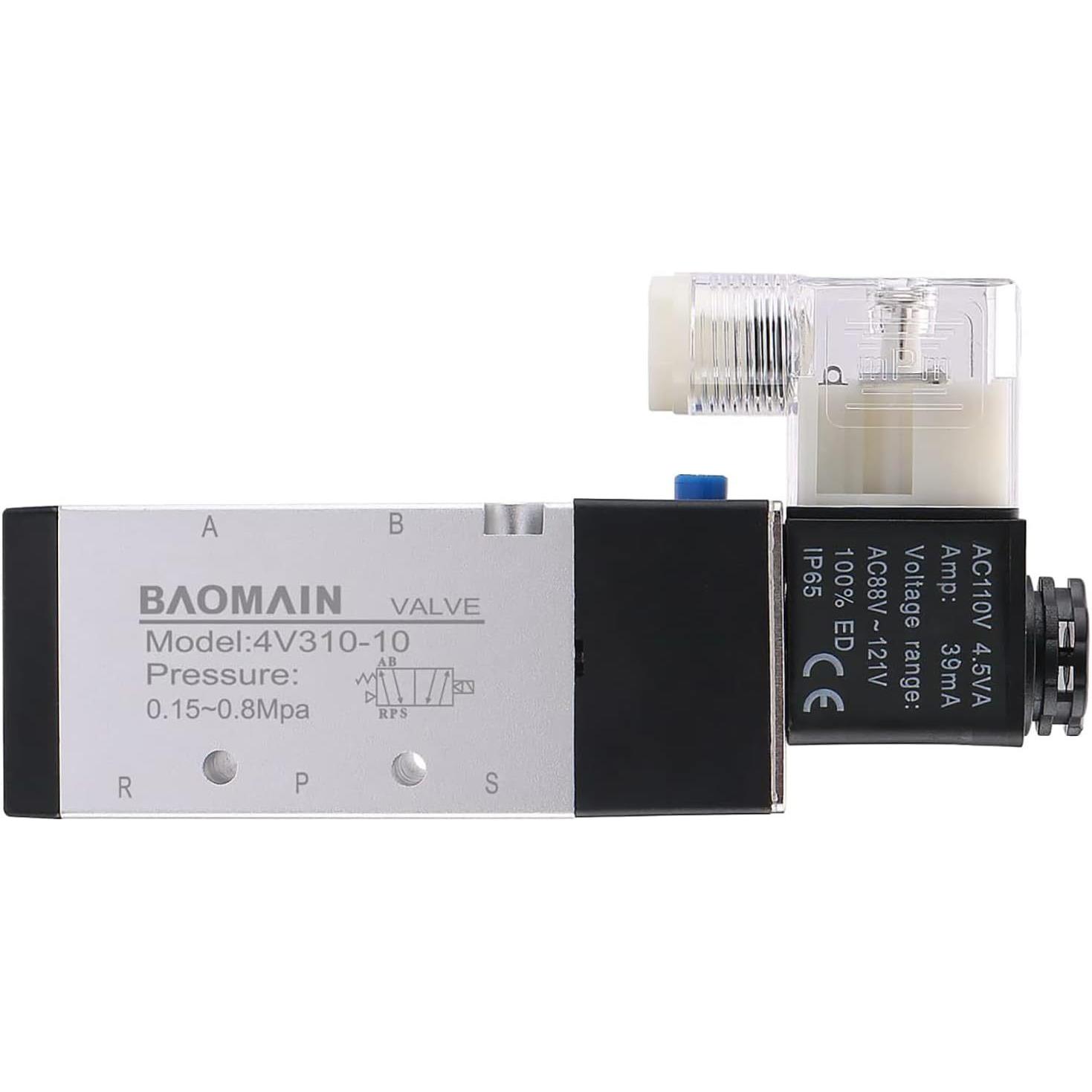 baomain气动电磁AIR阀4V310u201310ac110V5Way2定位