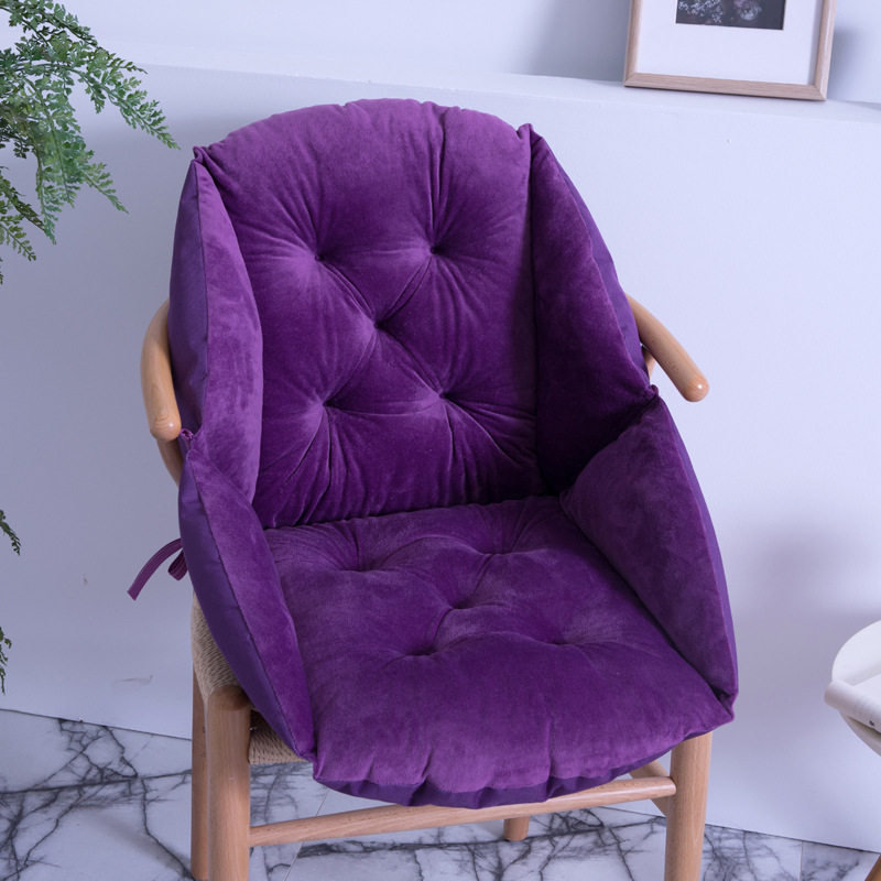 主播藤椅坐垫靠垫一体护腰亚麻毛绒软垫子办公室坐椅子垫子带绑带