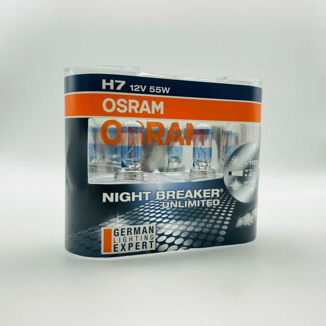 欧司朗夜行者三代 NBU H1H3H4H7 HB4 3900K汽车远近光雾灯泡增亮