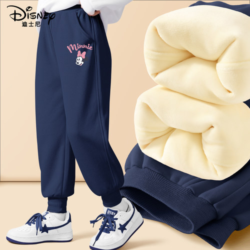 迪士尼女童好看加绒裤子2025新款