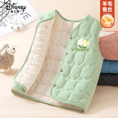 迪士尼校服神器女童保暖马甲冬季