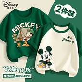 潮夏季 迪士尼男童短袖 纯棉儿童上衣 薄款 男孩半袖 t恤夏装 2025新款