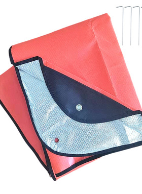 新款加厚橙色无纺布急救毯帐篷野营保温户外应急毯地垫摆摊布