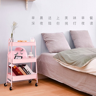 小推车置物架家用零食浴室万向轮储物架多功能儿童移动收纳架