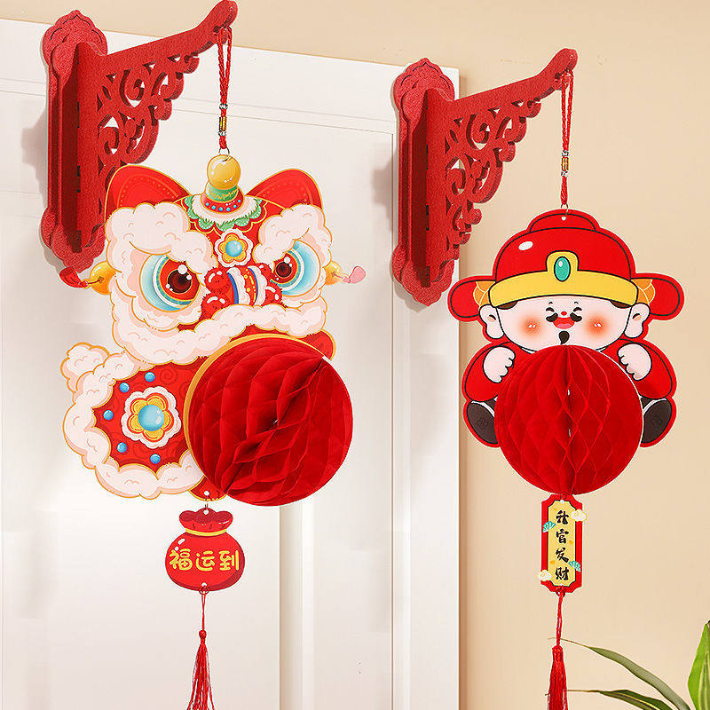 蛇年灯笼挂件2025新年装饰品福字挂饰过年家用门挂春节场景布置用