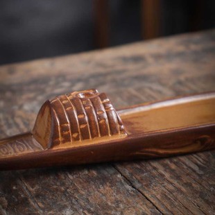 老翁垂钓香插室内线香炉沉香檀香托底座熏香炉茶道家用香薰炉摆件