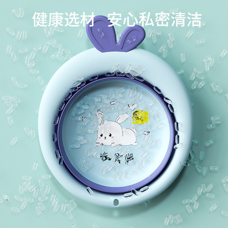 婴儿可折叠洗脸盆用儿童洗屁屁股新生儿初生宝宝专用小盆子三件套