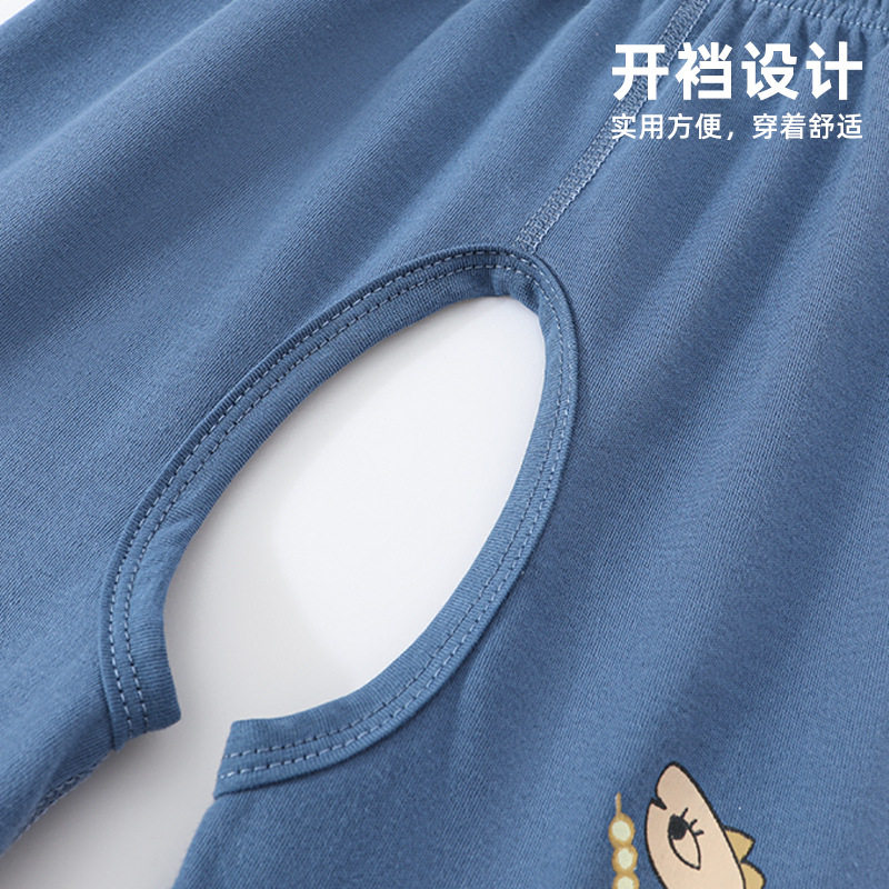 婴儿短裤夏季薄款开档纯棉外穿儿童五分裤男童夏天裤子宝宝叉叉裤