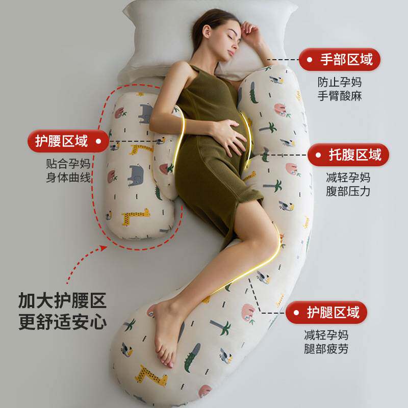 孕妇枕护腰侧睡枕托腹睡觉孕期专用U型枕头躺睡侧卧抱枕靠枕