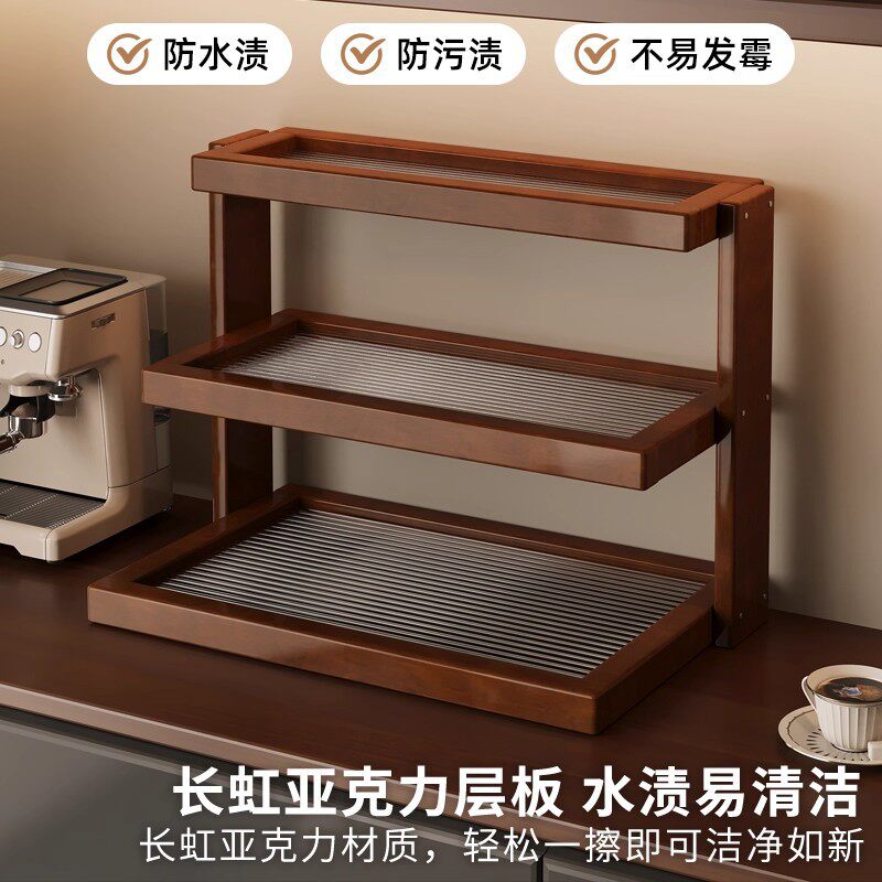 桌面杯架置物架餐桌杯子收纳架多层茶杯咖啡水杯收纳玄关放置架子