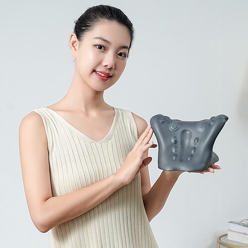 颈椎按摩枕指压按摩器脖子肩部牵引枕护颈椎助睡眠C型枕