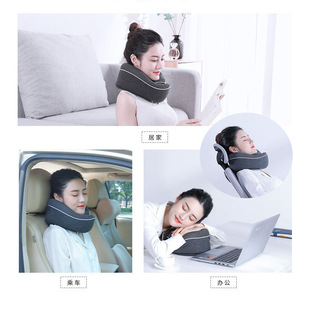 爆款记忆棉u型枕头自驾旅游旅行枕3件套慢回弹u型护颈枕现货