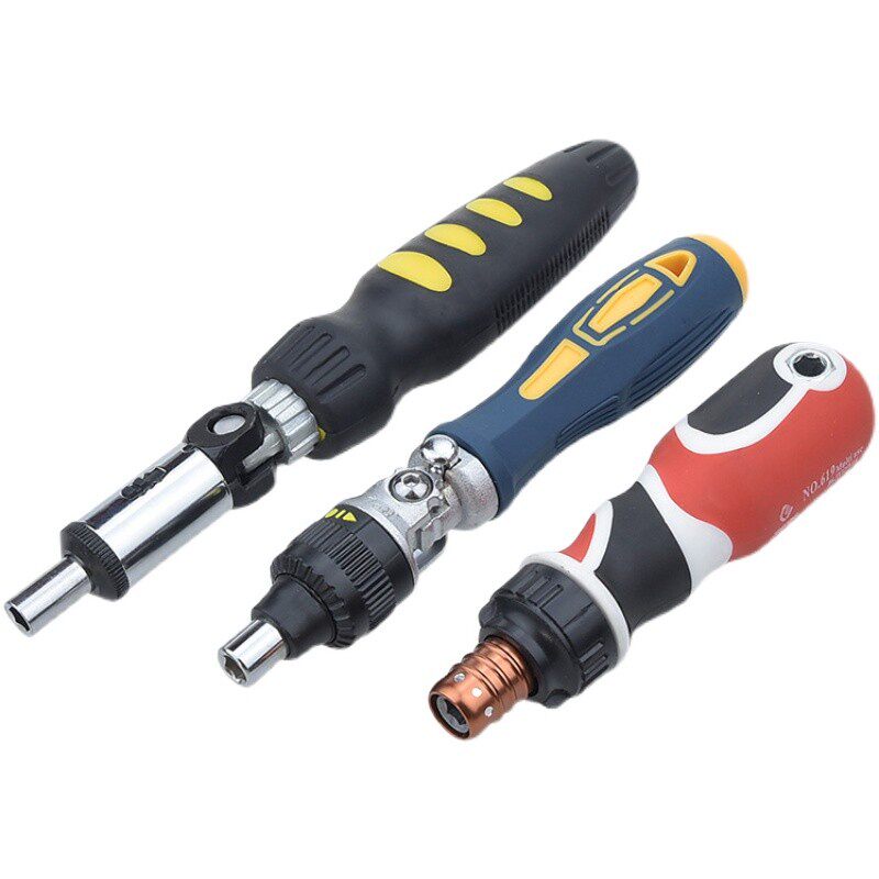 热销风批头棘轮手柄 自锁螺丝批 手动螺丝刀批咀夹头改锥把手起子