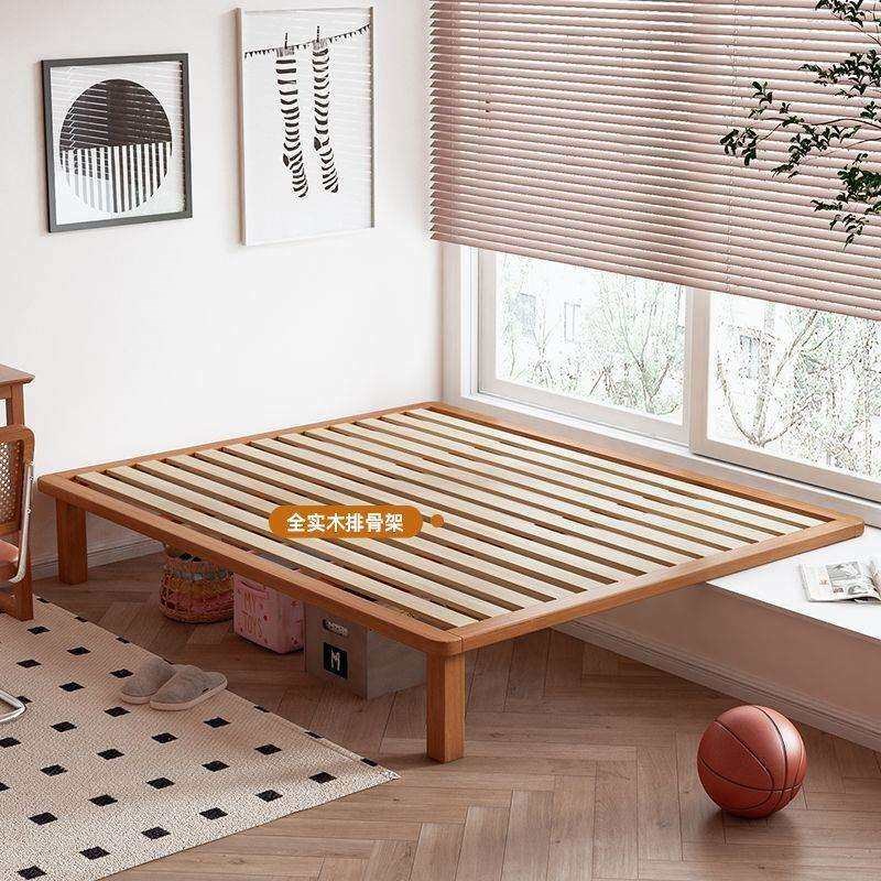 热销实木飘窗床榉木拼接延伸窗台加宽变床板大床省空间单双人改造