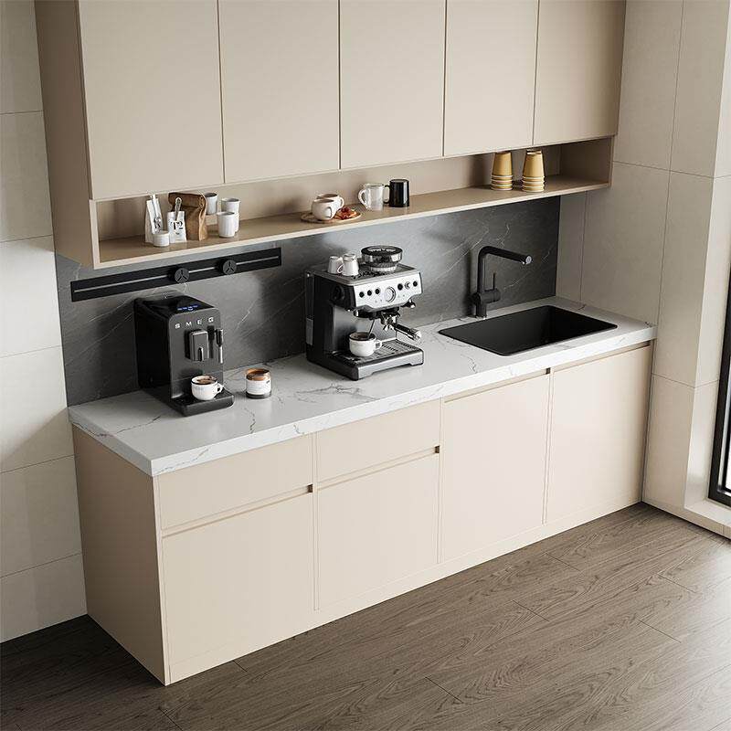 公司水吧台一体柜大理石岛台柜餐边柜咖啡茶水柜吧台商用展示台柜