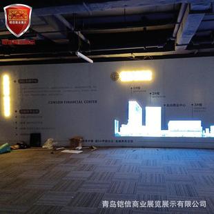 售楼处形象墙展板灯箱发光字 企业文化墙展板 广告背景墙定制